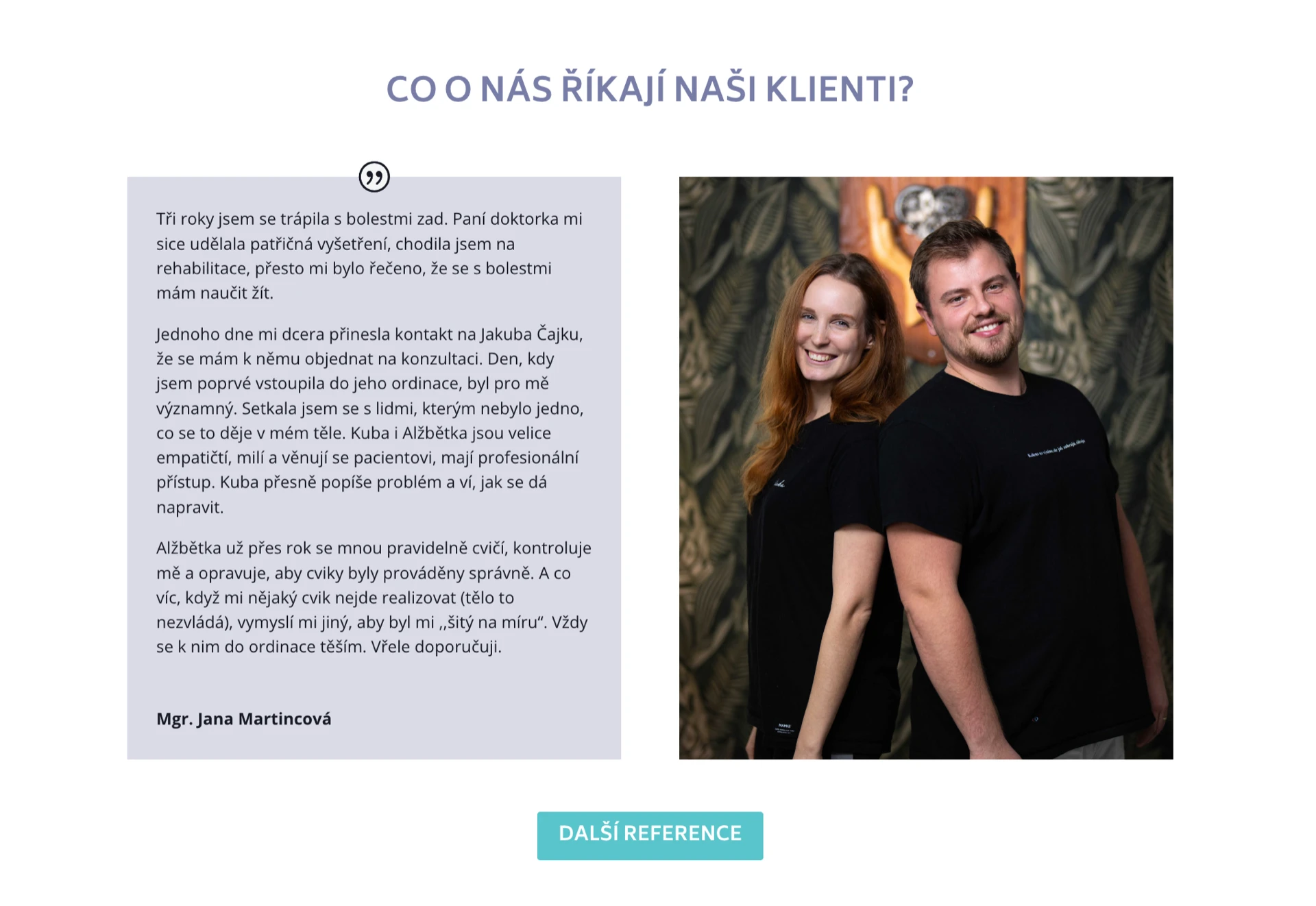 Fotky na webu kliniky