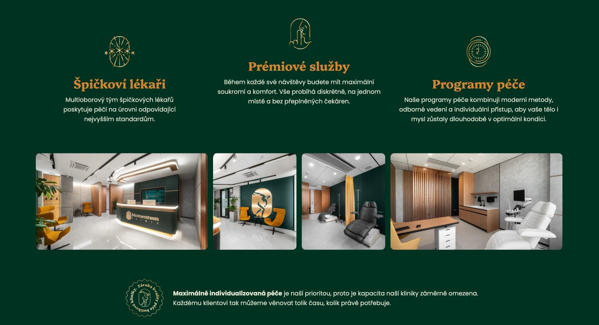 Webové stránky Momentum Clinic