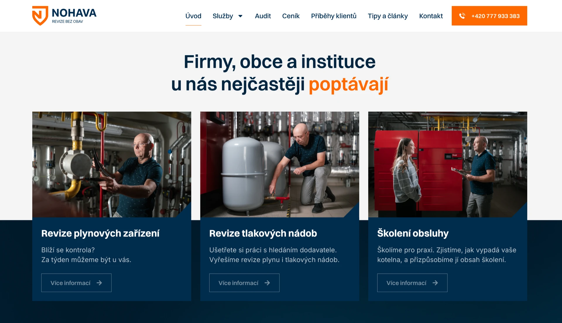 Webové stránky Plyn Nohava