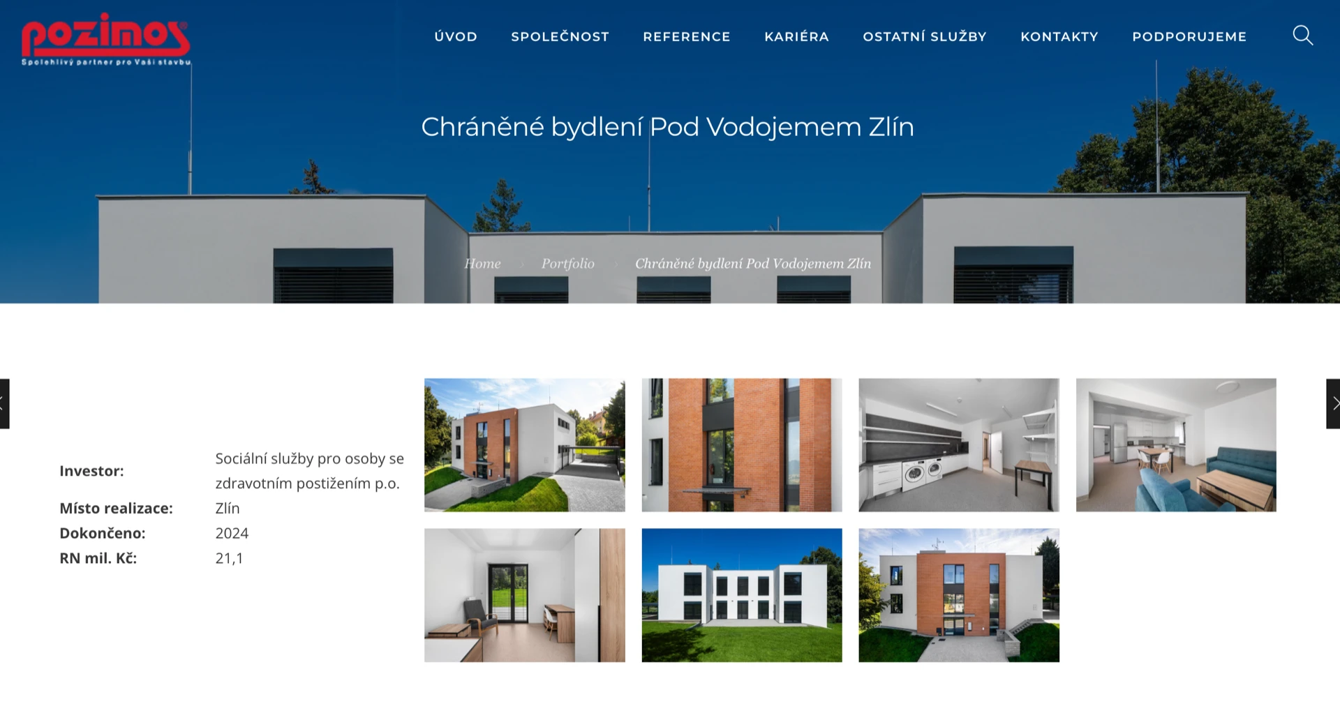 Webové stránky Pozimos