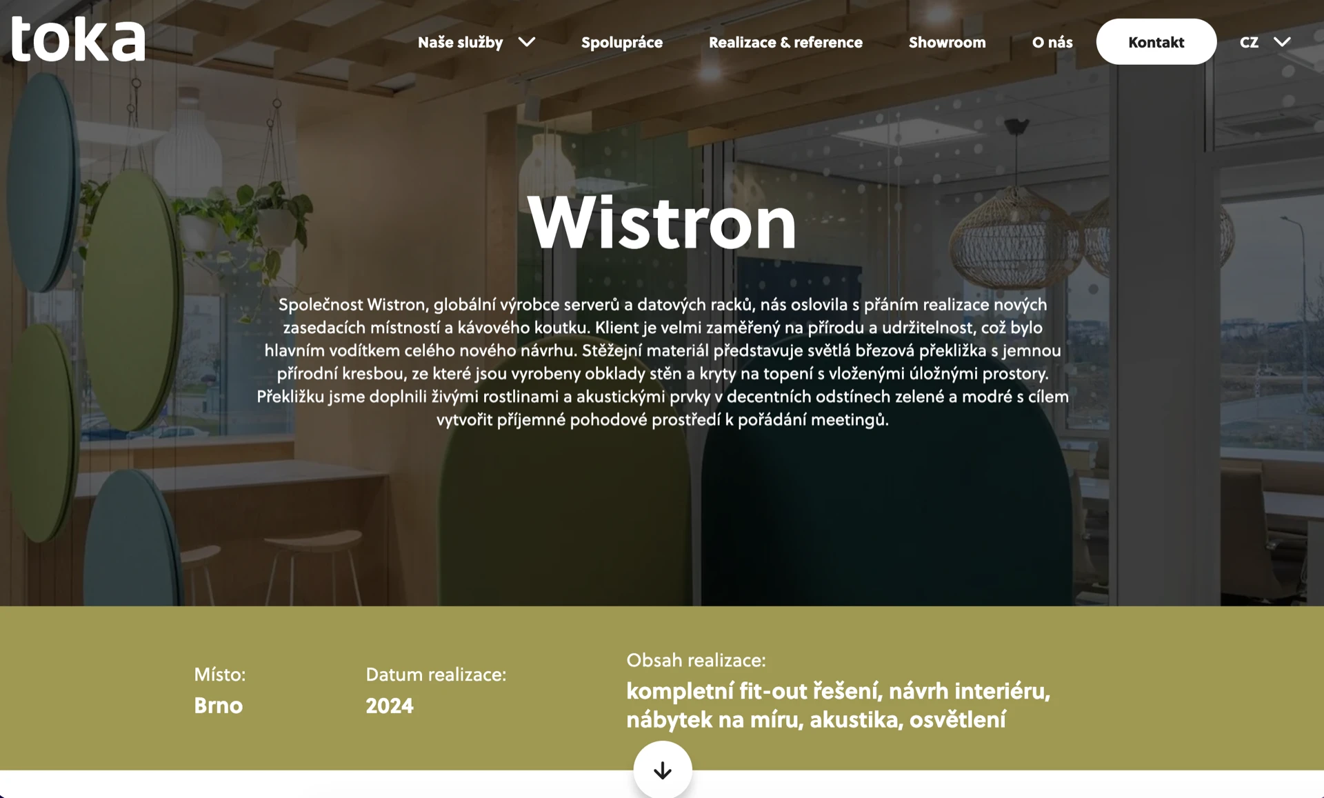 Realizace Wistron mezi referencemi TOKA